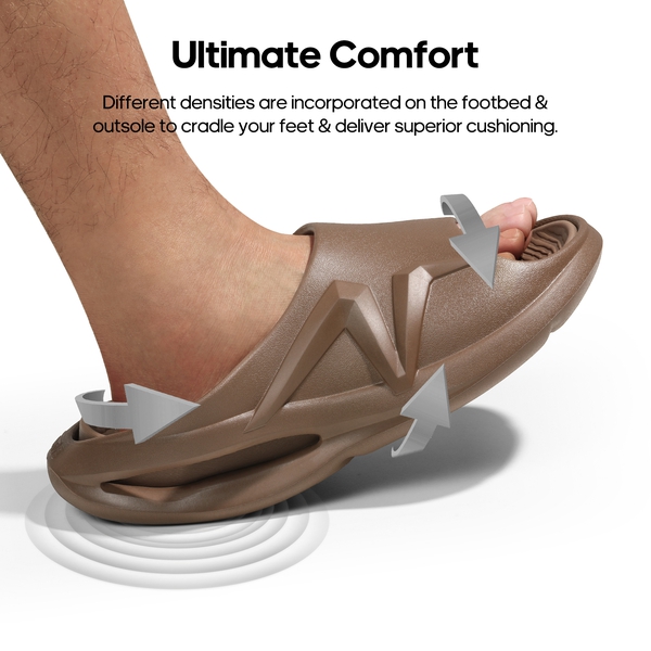 [Flow] Unisex Arch Support Slide Sandals  - TAN - 6